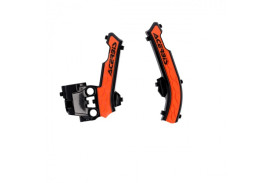 Acerbis X-Grip Frame Protectors SX50 - E3 - E5 2015-2024 Zwart-Oranje